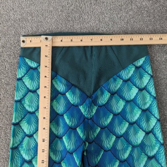 Women's Athletic Leggings Size Medium Mermaidcore Mermaid Green Body Sculpted - Picture 8 of 11